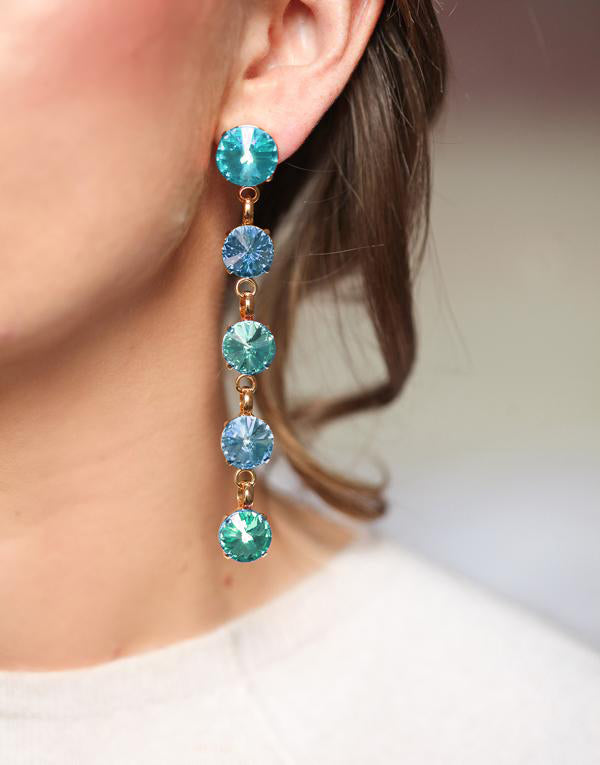 Christina Blue Swarovski Earrings