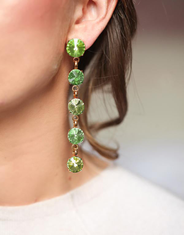 Christina Green Swarovski Earrings