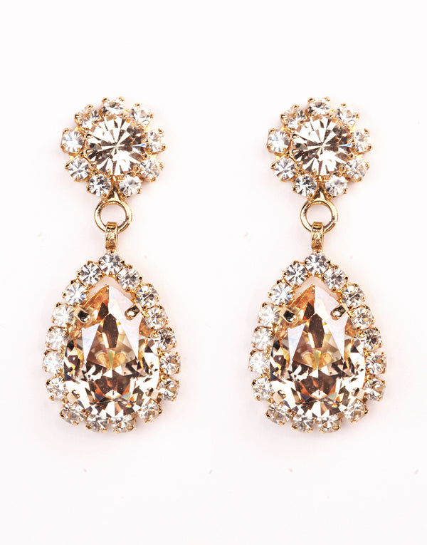 Gold Julia Swarovski Earrings