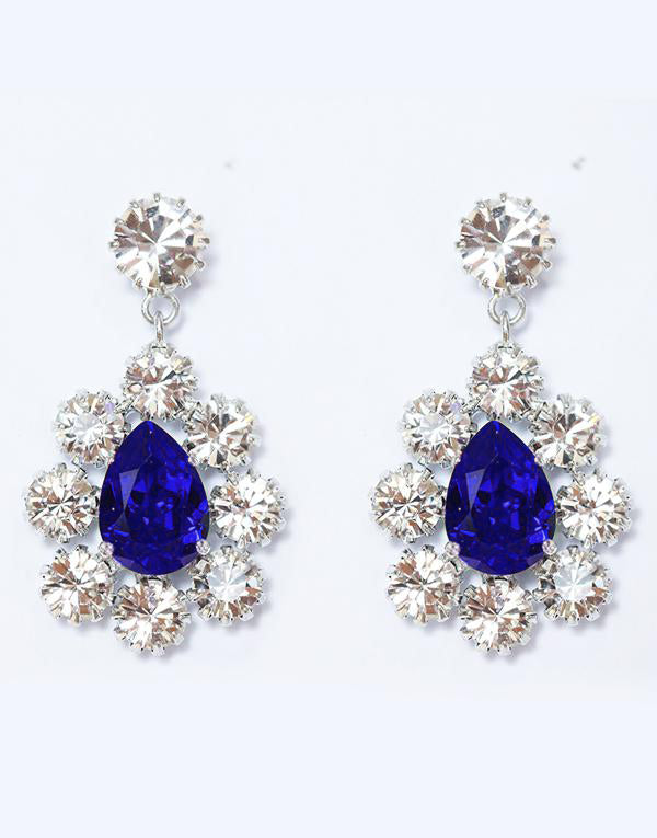 Deep Blue Angelica Swarovski Earrings