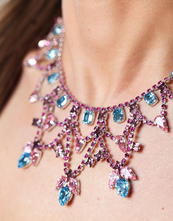 Sarah Multicoloured Crystal Swarovski Necklace
