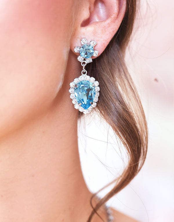 Clara Blue Swarovski Earrings