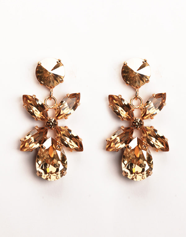 Celine Gold Swarovski Earrings
