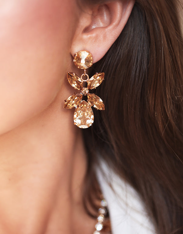 Celine Gold Swarovski Earrings