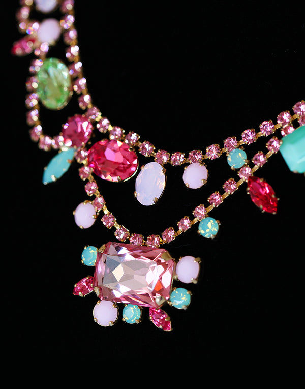 Gillian Multicoloured Crystal Swarovski Necklace