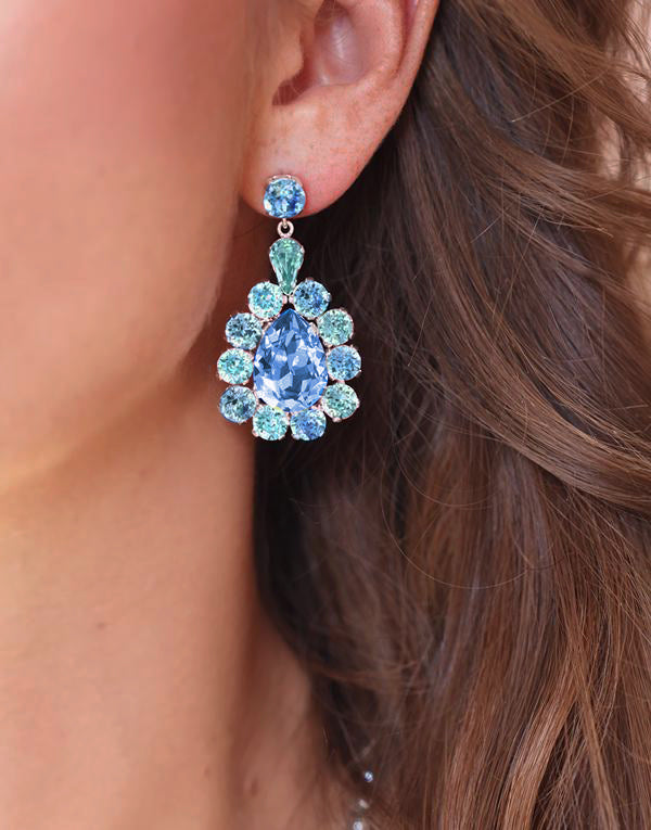 Gillian Blue Swarovski Earrings