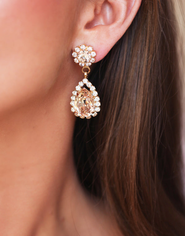 Gold Julia Swarovski Earrings
