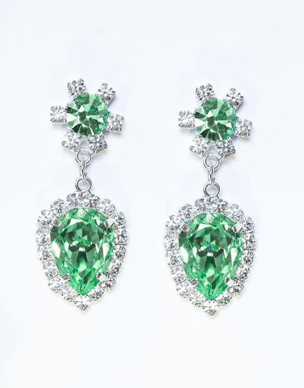 Clara Green Swarovski Earrings