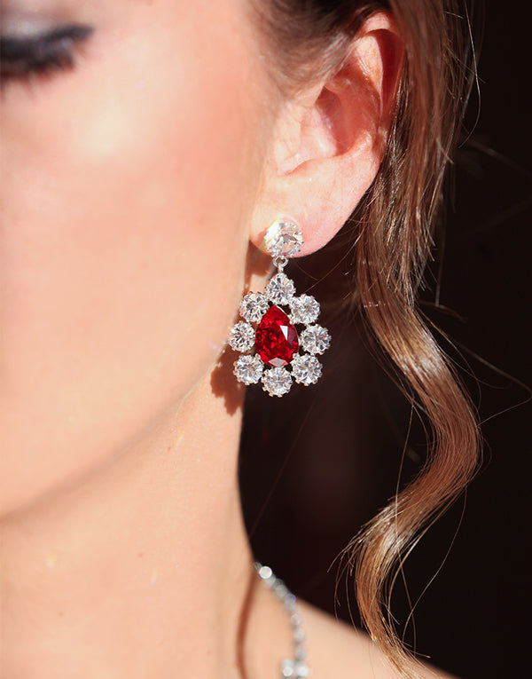 Red Angelica Swarovski Earrings