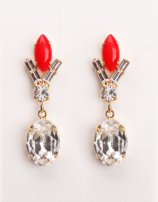 Rosemary Red Swarovski Earrings