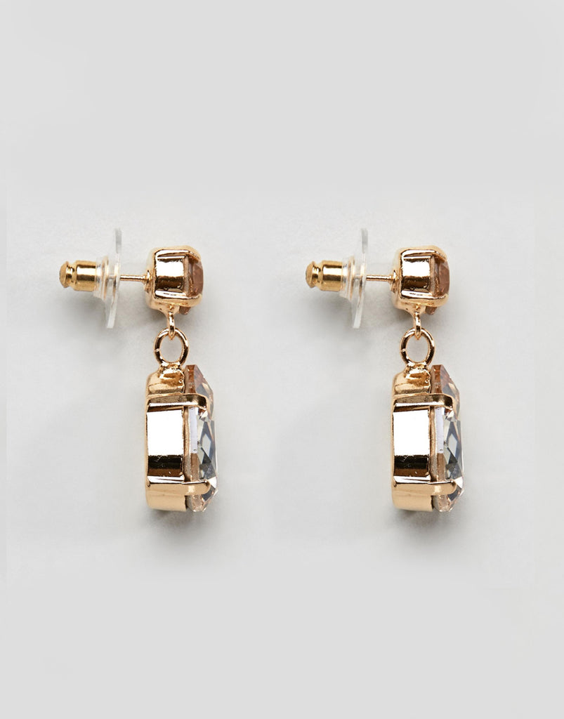 Gold Pear Drop Swarovski Earrings
