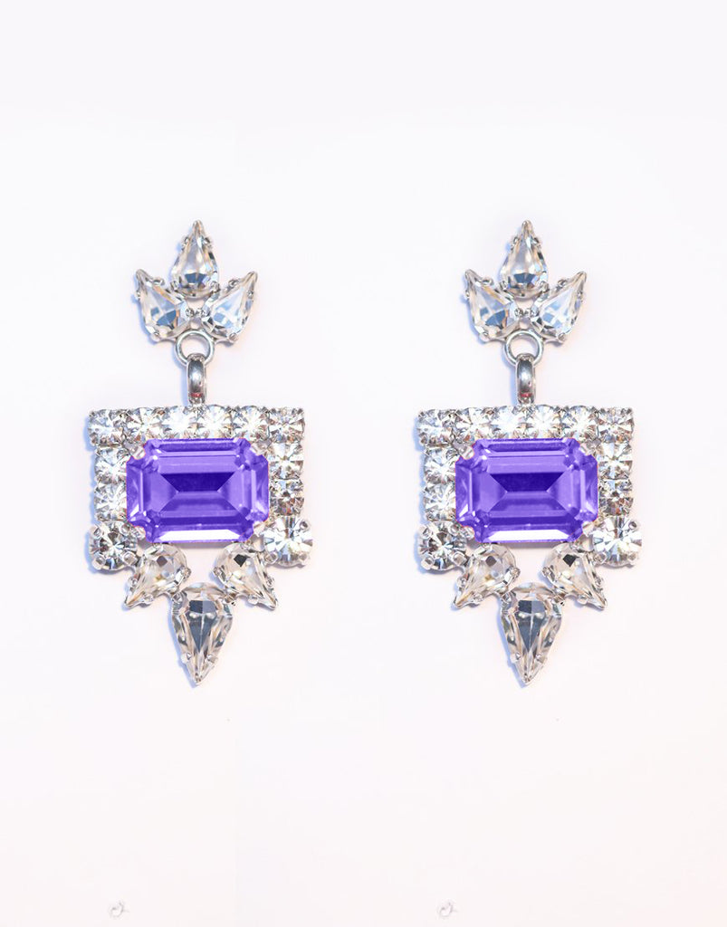 Valentina Purple Swarovski Earrings